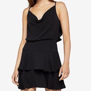 BCBG Cowl Neck Ruffle Dress